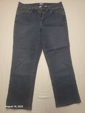 Liz & Co Stretch Bootcut Women's Blue Jeans Size 12 EUC